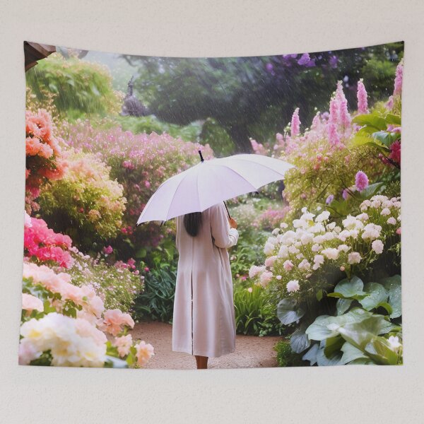Item preview, Serenity of Rainfall Over Blooming Flowers 25 designed and sold by Tom-Johnson.