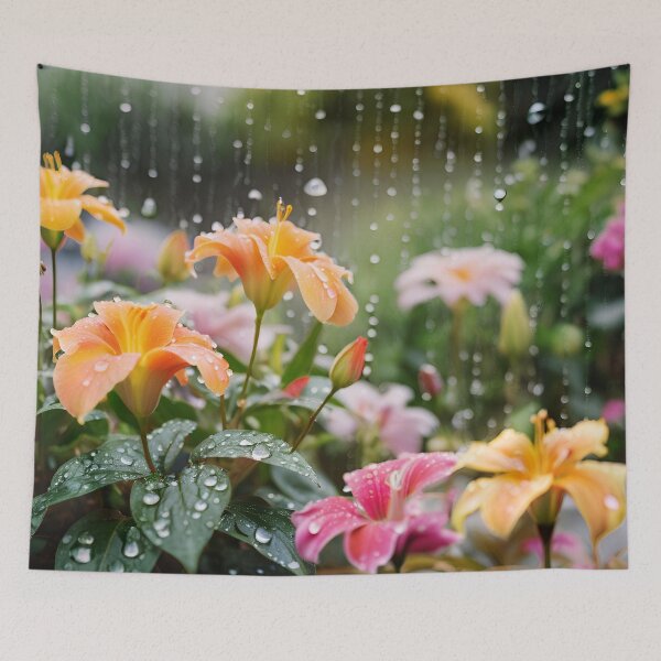 Item preview, Serenity of Rainfall Over Blooming Flowers 27 designed and sold by Tom-Johnson.