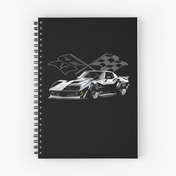 Item preview, Corvette C3 de fuselaje ancho negro designed and sold by TheArtOfCar.
