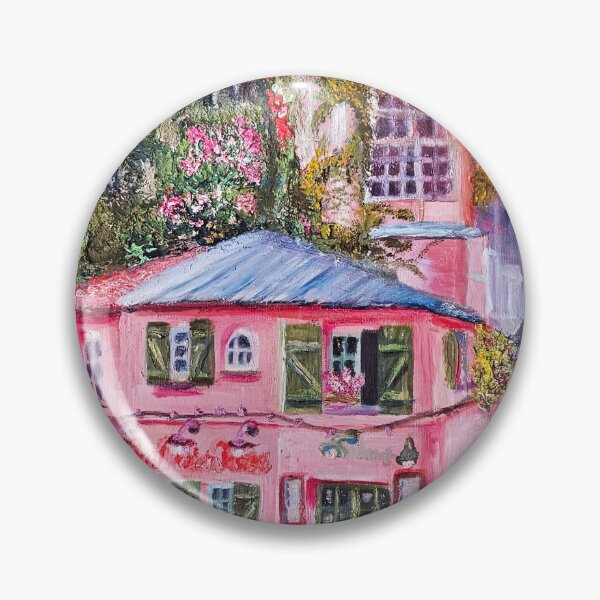 Item preview, La Maison Rose in Montmartre – Pink in Paris Oil Painting designed and sold by larrypnts.
