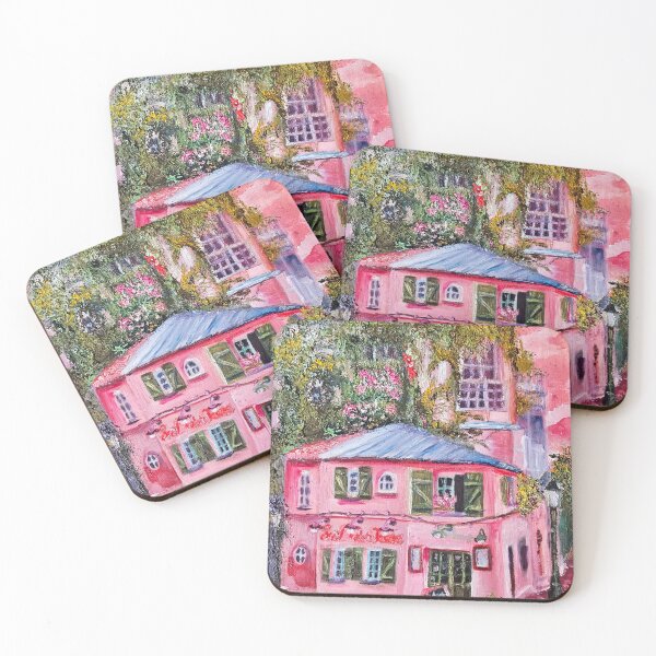 Item preview, La Maison Rose in Montmartre – Pink in Paris Oil Painting designed and sold by larrypnts.