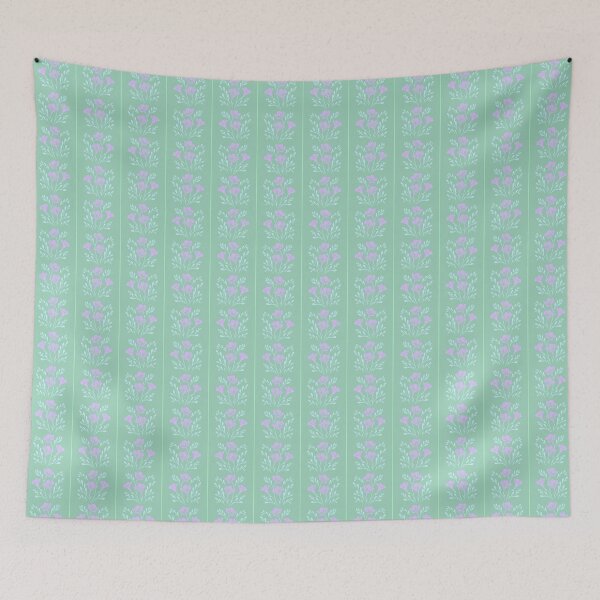 Item preview, Freesia Stripes Sage Green Lavender designed and sold by SilverPegasus.