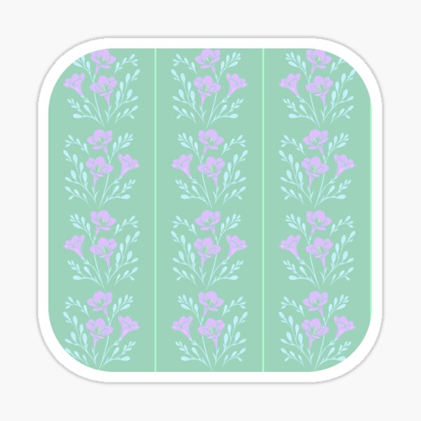 Item preview, Freesia Stripes Sage Green Lavender designed and sold by SilverPegasus.