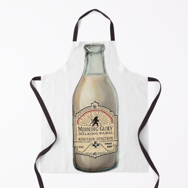 Item preview, Morning Glory Milking Farm CM Nascosta vintage milk bottle Minotaur  designed and sold by inkdrinkingdove.