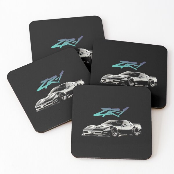Item preview, Black C4 Corvette ZR1 – Retro American Muscle Car Art designed and sold by TheArtOfCar.