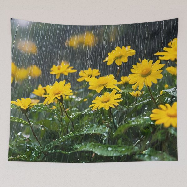 Item preview, Serenity of Rainfall Over Blooming Flowers 30 designed and sold by Tom-Johnson.