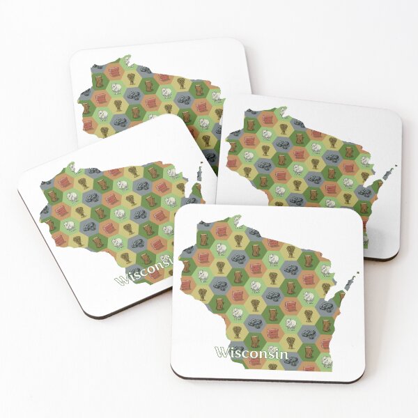 Item preview, Classic Board Game Resource Map of Wisconsin with State Name designed and sold by adamkenney.