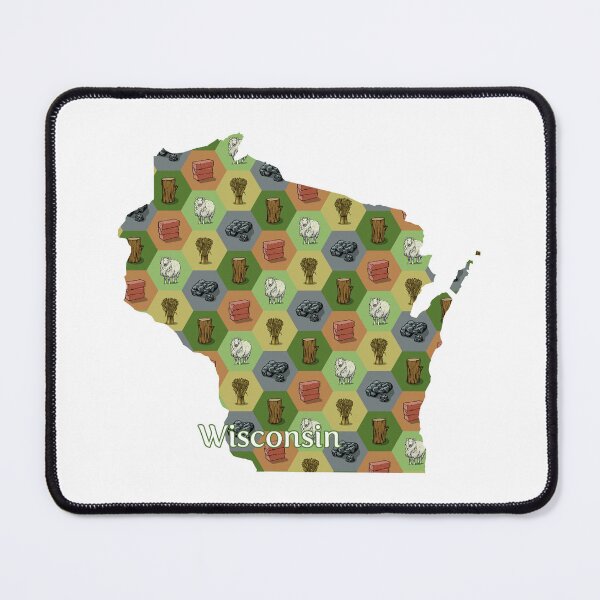 Item preview, Classic Board Game Resource Map of Wisconsin with State Name designed and sold by adamkenney.