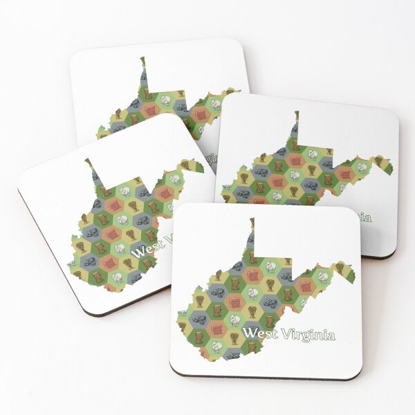 Item preview, Classic Board Game Resource Map of West Virginia with State Name designed and sold by adamkenney.