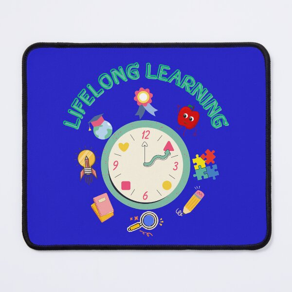 Item preview, Lifelong Learning Cute Clock and Education Icons – Motivational Design designed and sold by Chillspire.