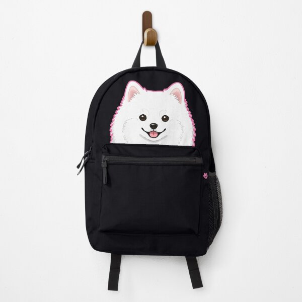 Item preview, Smiling Fluffy White Japanese Spitz Dog designed and sold by Zini-ArtStudio.