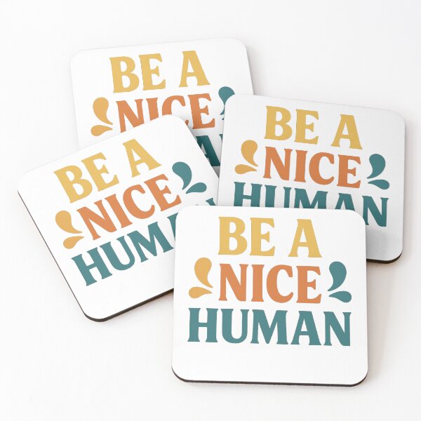 Item preview, Be A Nice Human – Positive Retro Message designed and sold by PastimeMastery.