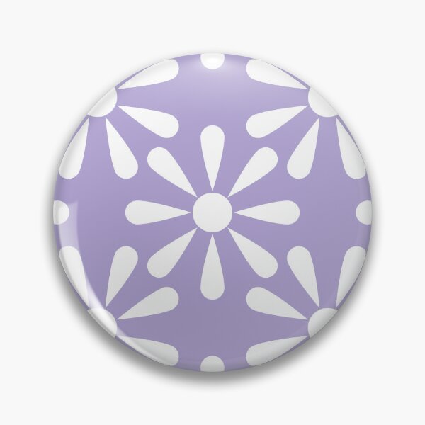 Item preview, White and Soft Lavender Purple Daisy Floral Polka Dot designed and sold by GenAumonier.