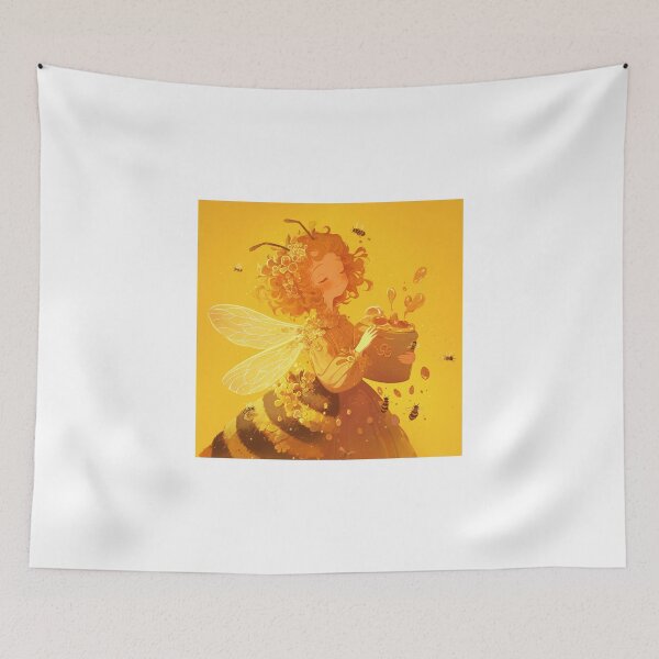 Item preview, Cute Honey Bee Illustration designed and sold by SMARTKIT  DESIGNAGENCY.
