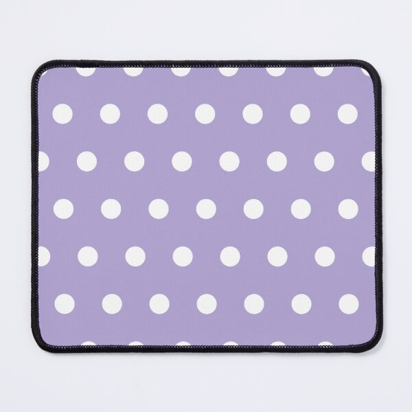 Item preview, White and Soft Lavender Purple Textured Polka Dot Grid designed and sold by GenAumonier.