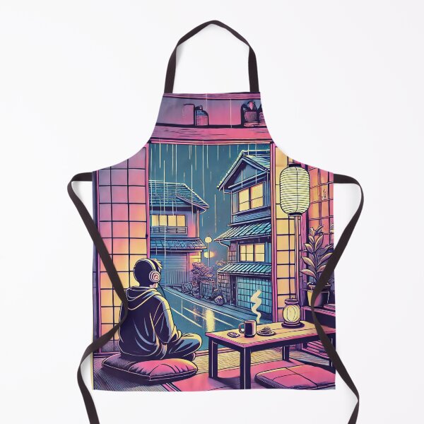 Artikelvorschau, Rainy Tatami View – Lo-Fi Chill Vaporwave Interior entworfen und verkauft von DreamCraze.