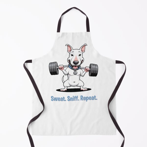 Item preview, Fitness Trainer Cartoon with Bull Terrier Dog Design – Funny and Unique Dog and Owner Artwork – Fitness Trainer Gift – Pet Humor designed and sold by KoraTalks.