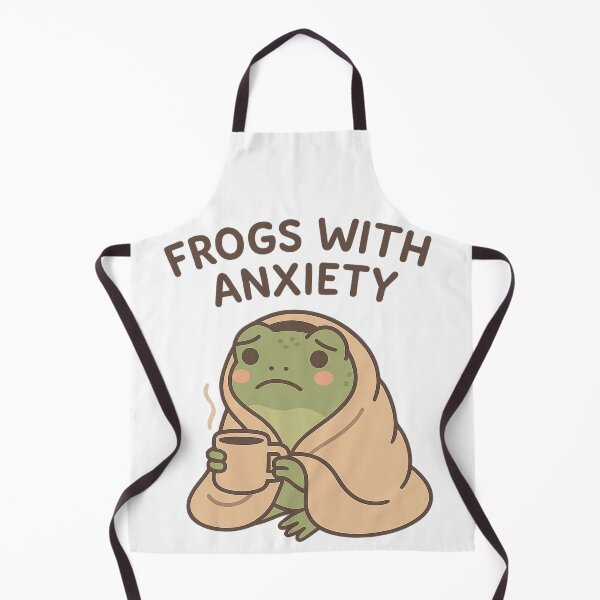 Item preview, Frogs With Anxiety – Cozy Frog Mental Health Meme designed and sold by KazyWeeb.