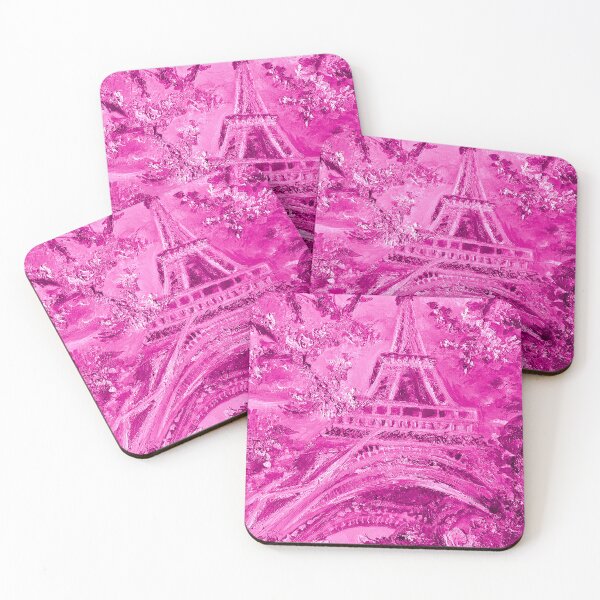 Item preview, Pink Underneath the Eiffel Tower – Pink in Paris Oil Painting designed and sold by larrypnts.