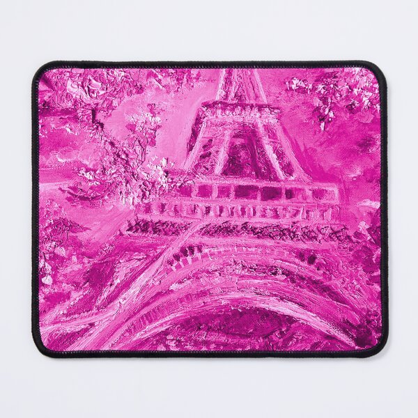Item preview, Pink Underneath the Eiffel Tower – Pink in Paris Oil Painting designed and sold by larrypnts.