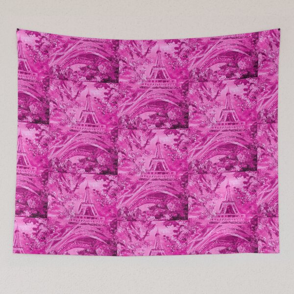 Item preview, Pink Underneath the Eiffel Tower – Pink in Paris Oil Painting designed and sold by larrypnts.