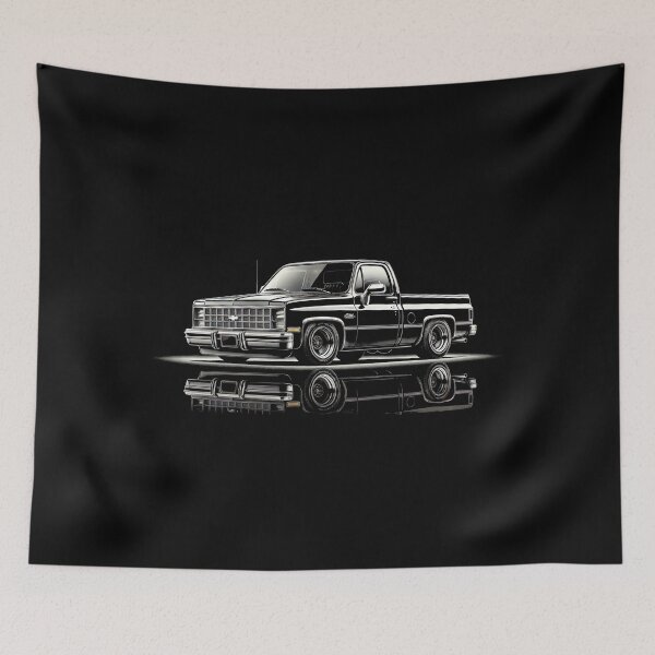 Item preview, Black Squarebody Truck  designed and sold by TheArtOfCar.