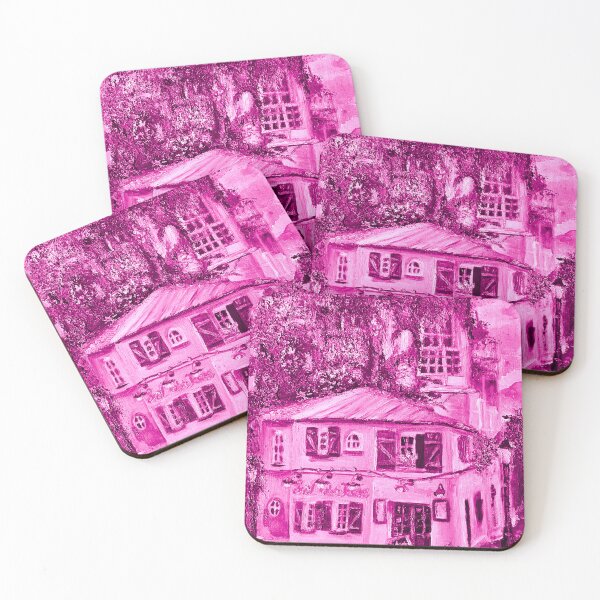 Item preview, Pink La Maison Rose in Montmartre – Pink in Paris Oil Painting designed and sold by larrypnts.