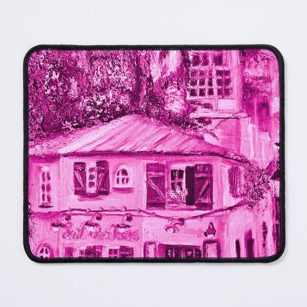 Item preview, Pink La Maison Rose in Montmartre – Pink in Paris Oil Painting designed and sold by larrypnts.