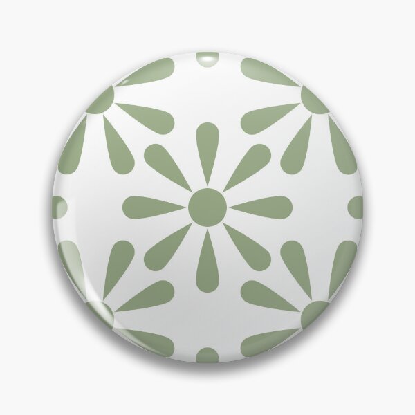 Item preview, Soft Sage Green and White Daisy Floral Polka Dot designed and sold by GenAumonier.