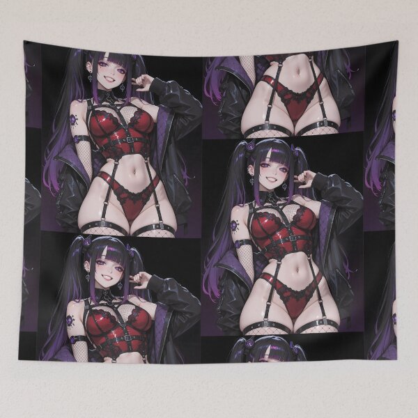 Item preview, Waifu anime cybergoth wall art 1 designed and sold by Planet Utoppia.