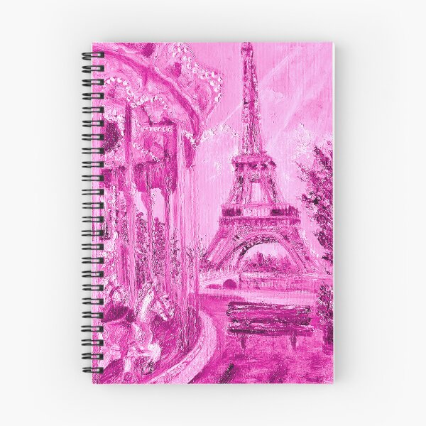 Item preview, Pink Carousel Eiffel Tower – Pink in Paris Oil Painting designed and sold by larrypnts.