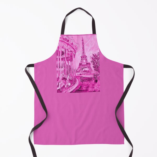 Item preview, Pink Carousel Eiffel Tower – Pink in Paris Oil Painting designed and sold by larrypnts.