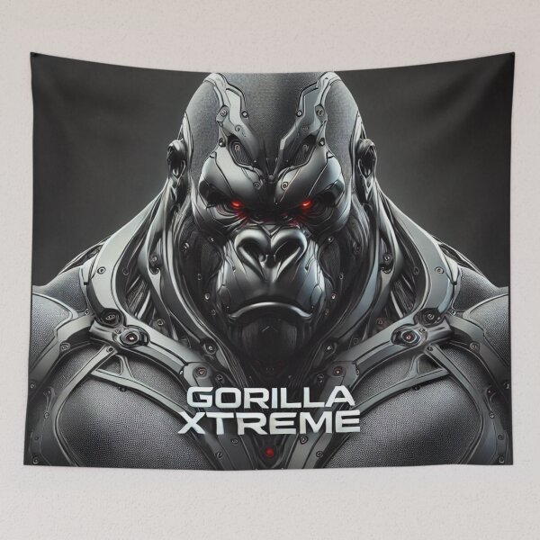 Item preview, Gorilla Cyborg Xtreme - Supreme Strength Fitness T-Shirt designed and sold by FusiTink.