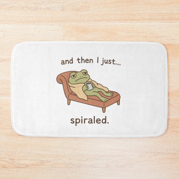 Item preview, Frog in Therapy – “And Then I Just... Spiraled.” designed and sold by KazyWeeb.