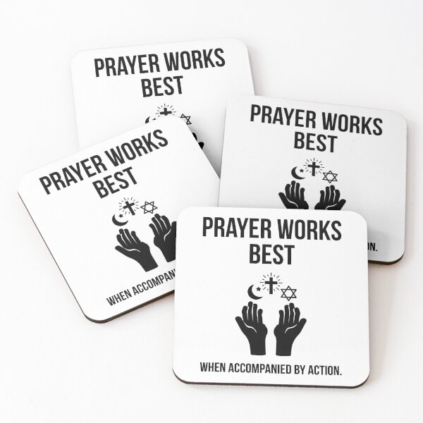 Item preview, Prayer works best when accompanied by action  designed and sold by Rachel the Artist .