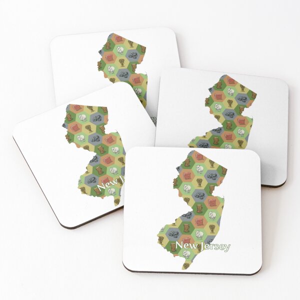 Item preview, Classic Board Game Resource Map of New Jersey with State Name designed and sold by adamkenney.