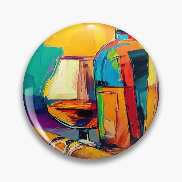 Item preview, Unwind in Style with a Colorful Pour and a Cuban Bold Cigar on a Vibrant Abstract Table Digital AI Generated Art designed and sold by OlfactoART Studio.