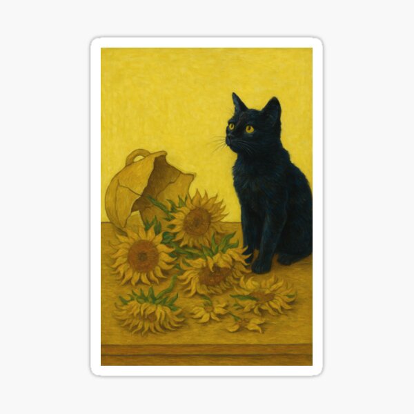 Item preview, The sunflowers and a cat designed and sold by Carnival-dsgn.
