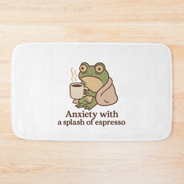 Item preview, Caffeine & Anxiety Frog – “Anxiety with a Splash of Espresso” designed and sold by KazyWeeb.