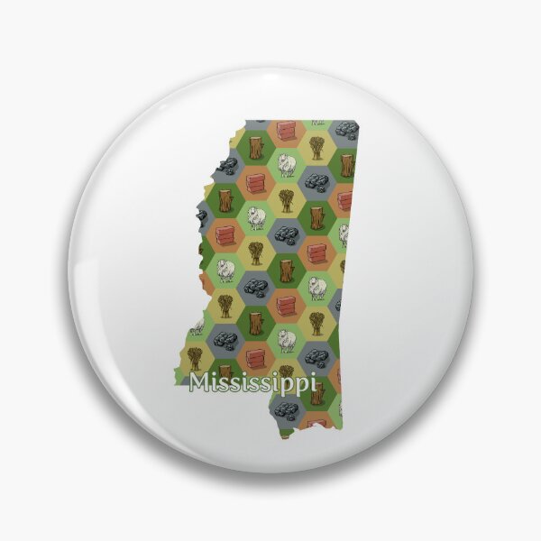Item preview, Classic Board Game Resource Map of Mississippi with State Name designed and sold by adamkenney.