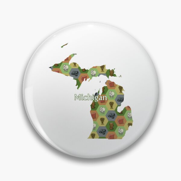 Item preview, Classic Board Game Resource Map of Michigan with State Name designed and sold by adamkenney.