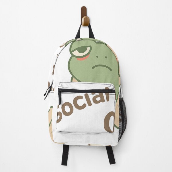 Item preview, Social Battery Frog – “0% Energy Left” designed and sold by KazyWeeb.