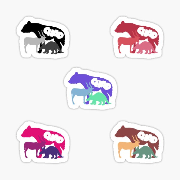 Artikel-Vorschau von Stickerpaket „Wildnistiere des Tschad“, designt und verkauft von Animals-by-JB.