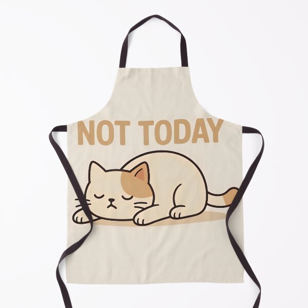 Item preview, Lazy Cat Illustration with Not Today Quote designed and sold by Amr Siam.
