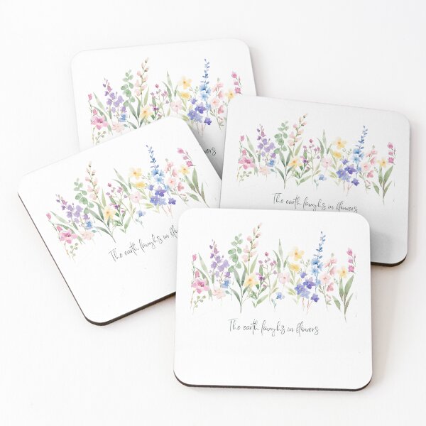 Item preview, Watercolored Blooming Flowers designed and sold by Pastel Echo.