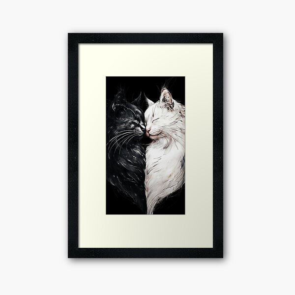 Item preview, Black and white cat paint designed and sold by Filotecnia.
