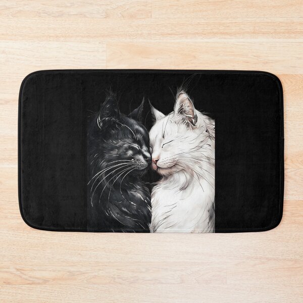 Item preview, Black and white cat paint designed and sold by Filotecnia.