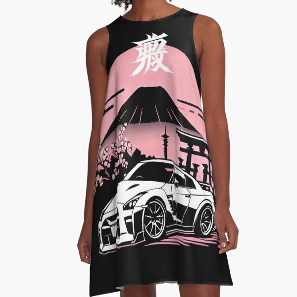 Aperçu de l'œuvre Rose Japon R35 GT-R créée et vendue par TheArtOfCar.