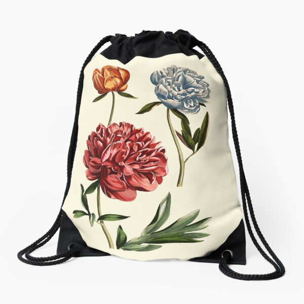 Item preview, Antique Pink Blue Orange Peonies designed and sold by IrisAndIvy.