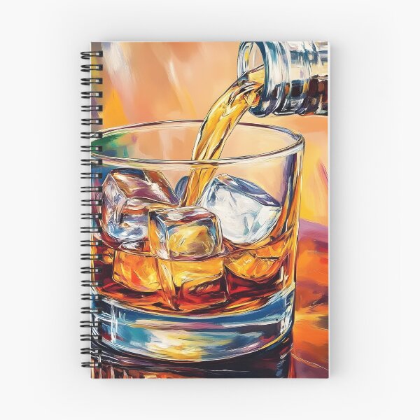 Item preview, Celebrate the Art of the Pour - Whiskey Meets Ice in a Symphony of Warm Tones and Bold Colors designed and sold by OlfactoART Studio.